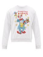 Matchesfashion.com Martine Rose - Reversible Clown-print Cotton-blend Sweater - Mens - White
