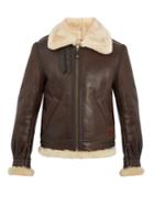 Schott Military B-3 Shearling-lined Leather Jacket