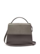 Matchesfashion.com Hunting Season - The Top Handle Large Leather And Lizard Bag - Womens - Grey