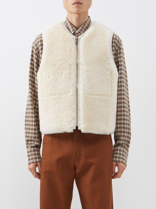 Our Legacy - Reversible Shearling Gilet - Mens - White