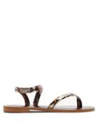 Matchesfashion.com Lvaro - Aruba Watersnake And Leather Sandals - Womens - Brown Multi