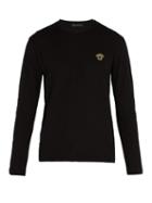 Matchesfashion.com Versace - Medusa Long Sleeved Cotton T Shirt - Mens - Black