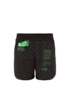 Matchesfashion.com Off-white - Logo-print Mesh Shorts - Mens - Black Green