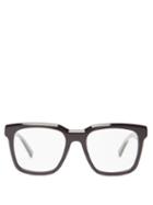 Matchesfashion.com Givenchy - Metal-plated Square Acetate Glasses - Womens - Black