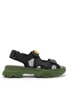 Matchesfashion.com Gucci - Leather And Mesh Sandals - Mens - Black