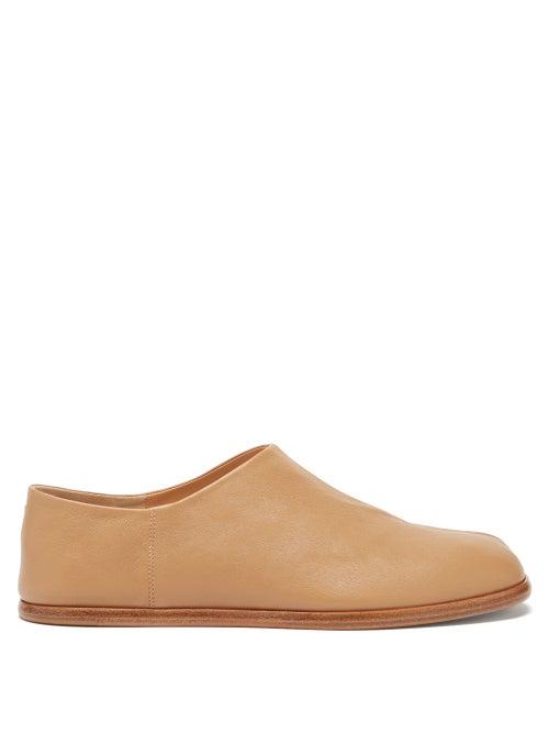Maison Margiela - Tabi Split-toe Leather Loafers - Womens - Nude