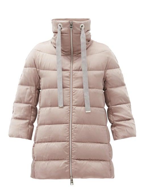 Matchesfashion.com Herno - Funnel-neck Down Jacket - Womens - Light Pink