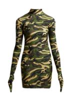 Matchesfashion.com Vetements - Camouflage Print Glove Dress - Womens - Khaki