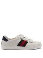 Matchesfashion.com Gucci - New Ace Web Stripe Low Top Leather Trainers - Mens - White Multi