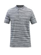 Missoni - Striped Cotton-piqu Polo Shirt - Mens - Navy Multi