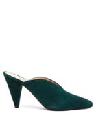 Prada V-cut Suede Mules