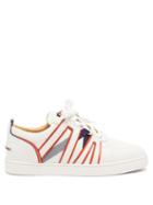 Matchesfashion.com Christian Louboutin - Viva Vida Removable-overshoe Leather Trainers - Mens - White Multi
