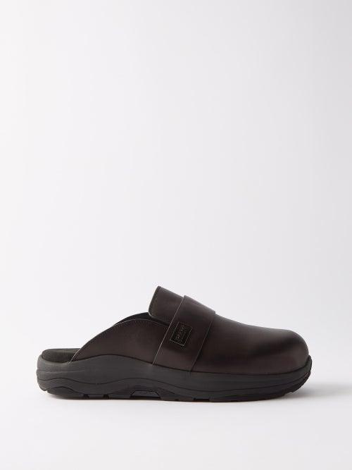 Tom Wood X Suicoke - Mak Nappa Leather Clogs - Mens - Black