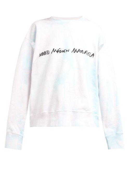 Matchesfashion.com Mm6 Maison Margiela - Tie Dye Cotton Sweatshirt - Womens - Light Pink