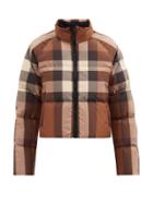Burberry - Alsham Check Quilted-shell Down Jacket - Womens - Beige Multi