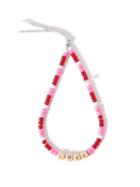 Matchesfashion.com Lauren Rubinski - Love Beaded Necklace - Womens - Pink Multi