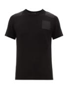 Matchesfashion.com Helmut Lang - Patchwork Merino Wool T Shirt - Mens - Black