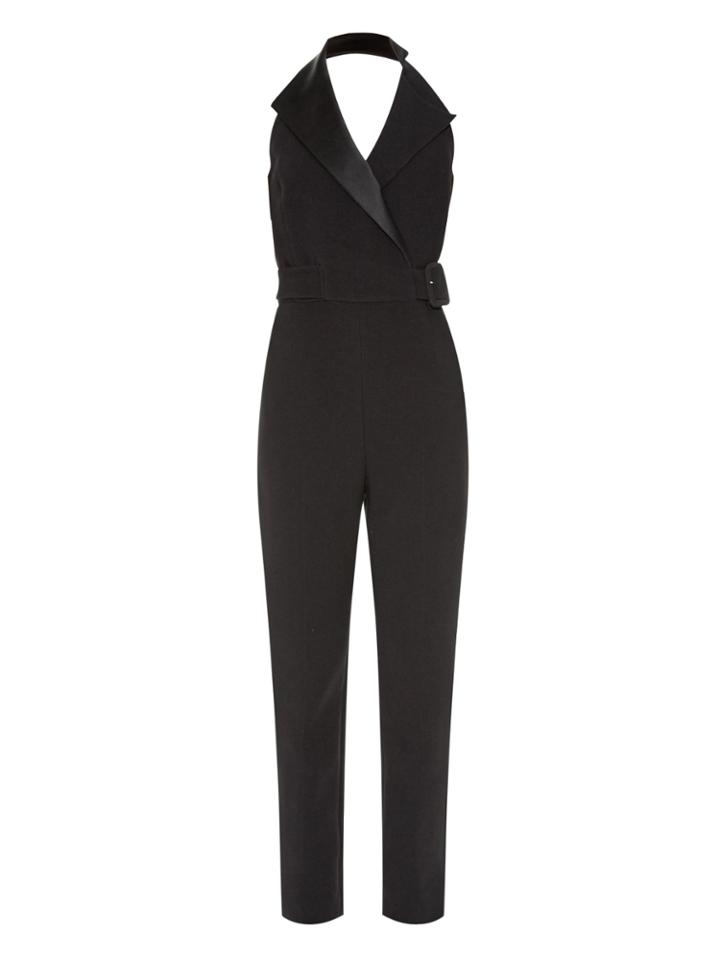 Balenciaga Satin-lapel Halterneck Jumpsuit