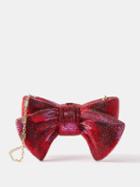 Judith Leiber - Bow Just For You Crystal-embellished Clutch Bag - Womens - Red