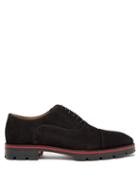 Matchesfashion.com Christian Louboutin - Hubertus Suede Oxford Shoes - Mens - Black