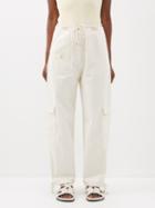 Toteme - Cargo-pocket Organic Cotton-canvas Trousers - Womens - Ecru
