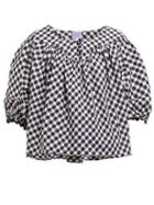 Matchesfashion.com Thierry Colson - Vichy Theda Gingham Cotton Blouse - Womens - Black Multi
