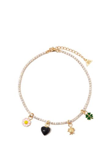 Wilhelmina Garcia - Wonderland 18kt Gold-plated Ankle Bracelet - Womens - Multi