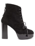 Matchesfashion.com Fabrizio Viti - Mae Platform Suede Ankle Boots - Womens - Black