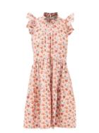 Matchesfashion.com Sea - Leslie Ruffled Floral-print Cotton Dress - Womens - Pink