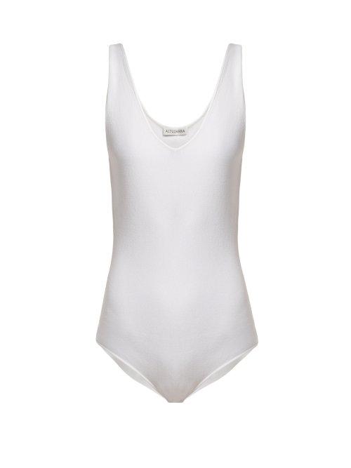 Matchesfashion.com Altuzarra - Sculpted V Neck Body - Womens - White