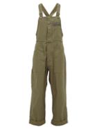 Matchesfashion.com Myar - Logo Embroidered Cotton Canvas Dungarees - Womens - Green