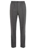 Maison Kitsuné Straight-leg Flannel-wool Trousers