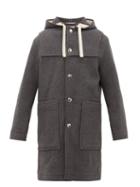 Matchesfashion.com Acne Studios - Hooded Wool Blend Parka - Mens - Grey