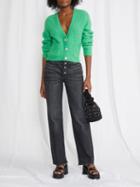 Ganni - Lovy High-rise Straight-leg Jeans - Womens - Black Grey