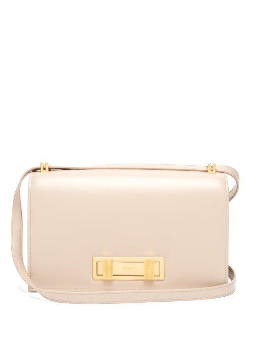 Matchesfashion.com Saint Laurent - Domino Leather Shoulder Bag - Womens - Beige