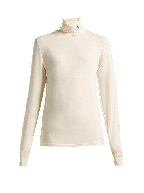 Matchesfashion.com Raf Simons - Roll Neck Jersey Top - Womens - Cream