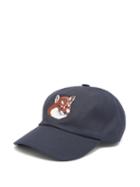 Matchesfashion.com Maison Kitsun - Fox-head Patch Cotton-twill Cap - Mens - Navy
