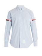 Matchesfashion.com Thom Browne - Button Down Collar Cotton Shirt - Mens - Blue