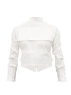 Matchesfashion.com A.w.a.k.e. Mode - Gathered Open Back Cotton Shirt - Womens - White