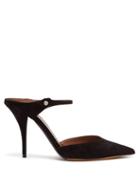 Matchesfashion.com Tabitha Simmons - Allie Crystal Embellished Suede Mules - Womens - Black
