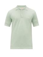 Matchesfashion.com Holiday Boileau - Jagger Logo-embroidered Cotton-blend Polo Shirt - Mens - Light Green