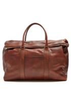 Brunello Cucinelli Top-handle Tarnished-leather Holdall