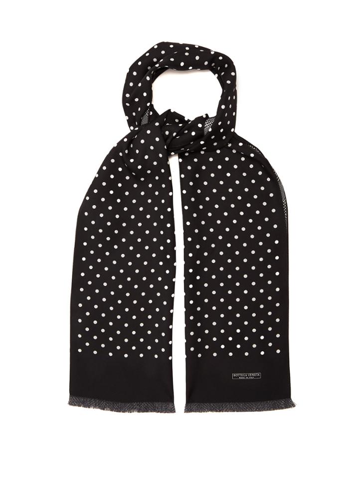 Bottega Veneta Polka-dot Silk Scarf