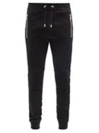 Mens Rtw Balmain - Logo-embossed Cotton-jersey Sweatpants - Mens - Black