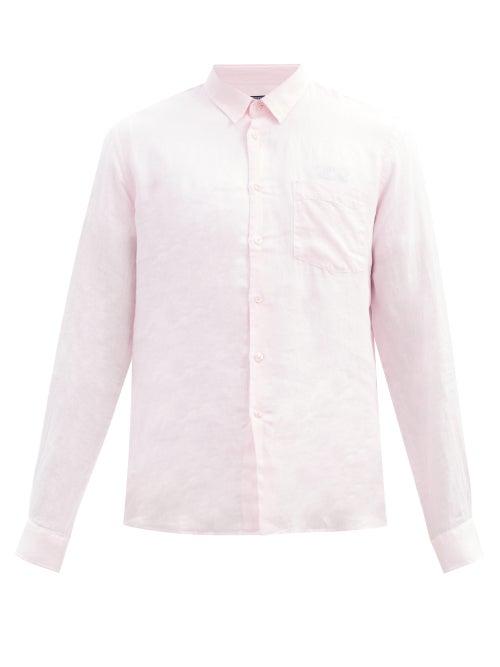 Matchesfashion.com Vilebrequin - Caroubis Linen Shirt - Mens - Pink