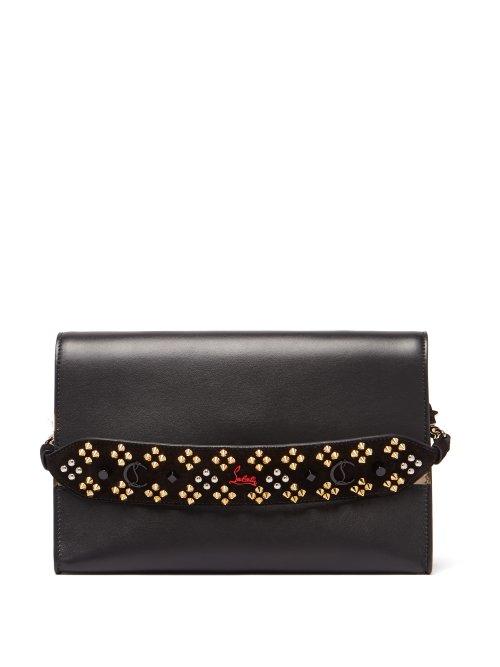 Matchesfashion.com Christian Louboutin - Loubiblues Leather Clutch Bag - Womens - Black Multi