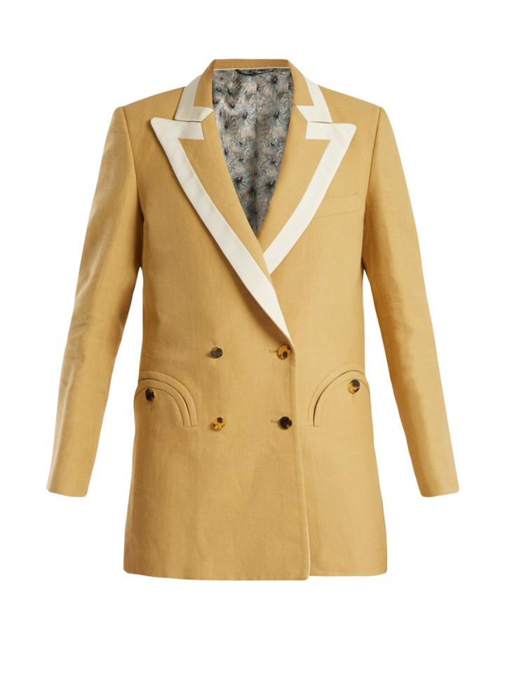 Blazé Milano Midday-sun Double-breasted Linen Blazer