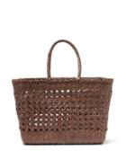 Matchesfashion.com Dragon Diffusion - Woven Leather Basket Bag - Womens - Grey