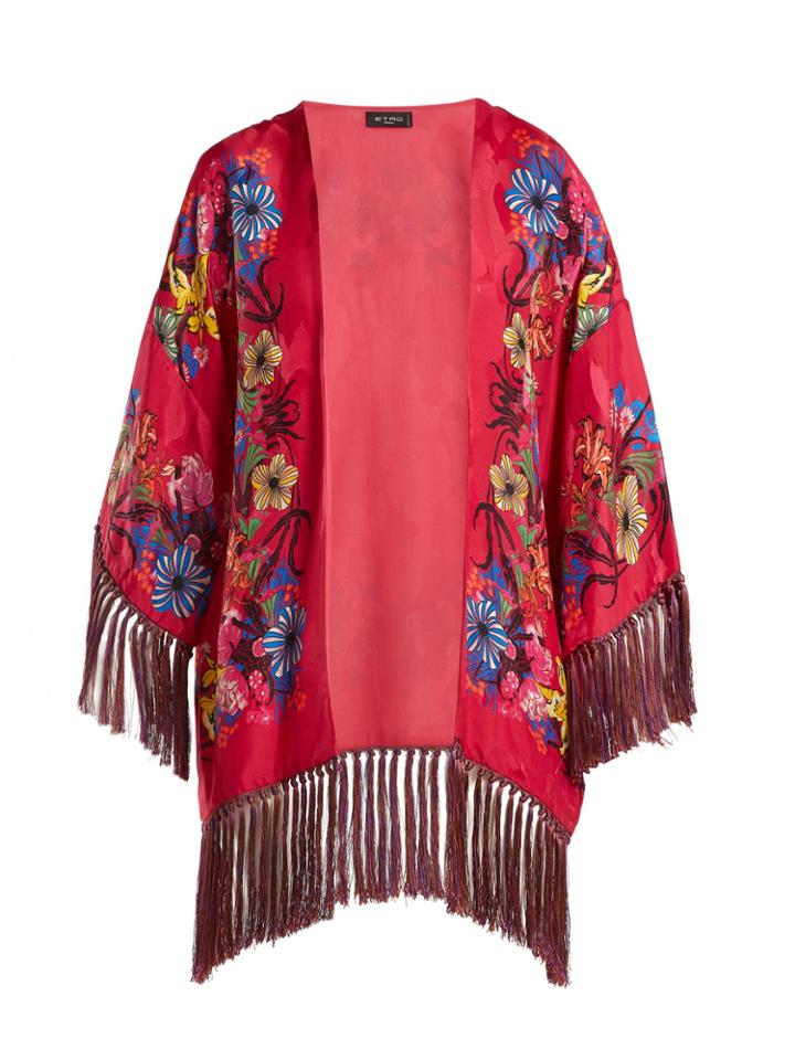 Etro Kesa Floral-print Satin Kimono