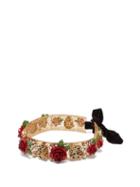 Matchesfashion.com Dolce & Gabbana - Rose, Crystal And Leopard Print Headband - Womens - Red